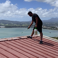 VELASCO GUYANE : Travaux de toiture et façade en Guyane - nettoyage, étanchéité et peinture hydrofuge toiture tôle, bac acier, tuile. Ravalement peinture façade. Nettoyage extérieurs